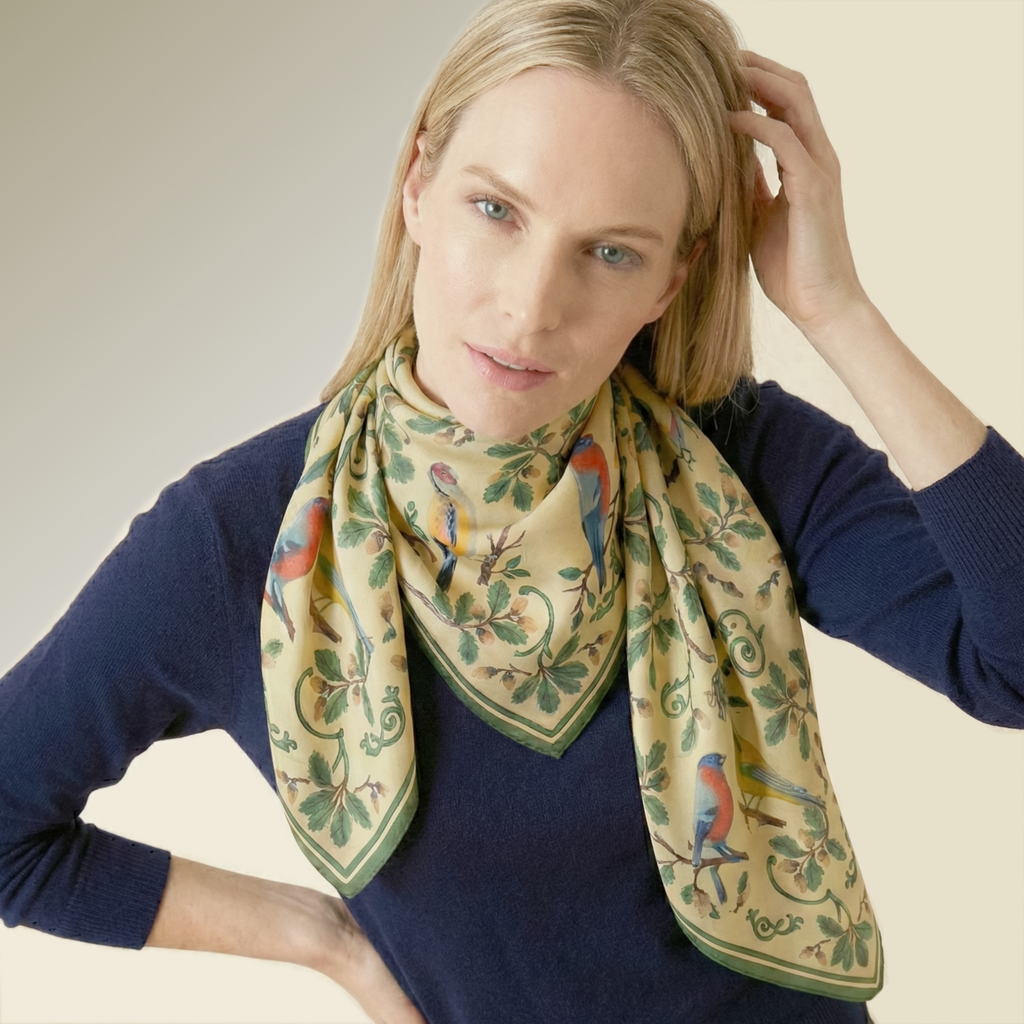 Carré de soie - Les oiseaux chantent